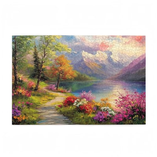 Blume Puzzle Farbe Puzzle Große 6000 Teile Erwachsene, Clevere Rätsel, Geschicklichkeitsspiel für die Ganze Familie, Holz Farbenfrohes Jigsaws mit Geschenkbox Verpackung, Zimmer Deko 105x179cm D-319 von Wehsaeho