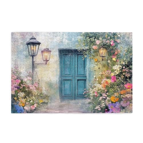 Blume Puzzle Garten Puzzle Große 1500 Teile Erwachsene, Clevere Rätsel, Geschicklichkeitsspiel für die Ganze Familie, Holz Farbenfrohes Jigsaws mit Geschenkbox, Geschenke für Frauen 87x57cm E-1836 von Wehsaeho