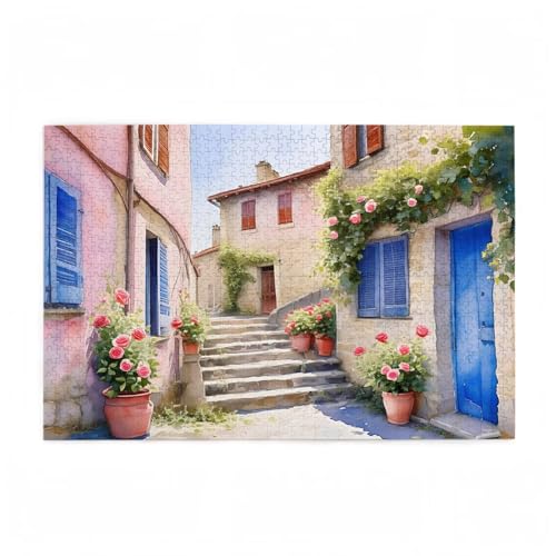 Blume Puzzle Garten Puzzle Große 500 Teile Erwachsene, Clevere Rätsel, Geschicklichkeitsspiel für die Ganze Familie, Holz Farbenfrohes Jigsaws mit Geschenkbox Verpackung, Zimmer Deko 52x38cm D-301 von Wehsaeho