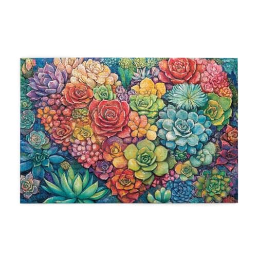 Blume Puzzle Herz Puzzle Große 1500 Teile Erwachsene, Clevere Rätsel, Geschicklichkeitsspiel für die Ganze Familie, Holz Farbenfrohes Jigsaws, Geschenkbox Verpackung, Deko Wohnzimmer 87x57cm E-320 Blume Puzzle Herz Puzzle Große 1500 Teile Erwachsene, Clevere Rätsel, Geschicklichkeitsspiel für die Ganze Familie, Holz Farbenfrohes Jigsaws, Geschenkbox Verpackung, Deko Wohnzimmer 87x57cm E-320 von Wehsaeho