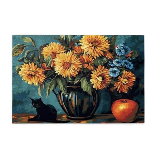 Blume Puzzle Katze Puzzle Große 5000 Teile Erwachsene, Clevere Rätsel, Geschicklichkeitsspiel für die Ganze Familie, Holz Farbenfrohes Jigsaws mit Geschenkbox, Geschenke für Frauen 105x156cm E-1174 Blume Puzzle Katze Puzzle Große 5000 Teile Erwachsene, Clevere Rätsel, Geschicklichkeitsspiel für die Ganze Familie, Holz Farbenfrohes Jigsaws mit Geschenkbox, Geschenke für Frauen 105x156cm E-1174 von Wehsaeho
