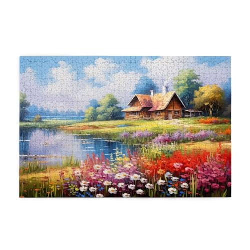 Blume Puzzle Landschaft Puzzle 300 Teile Erwachsene, Clevere Rätsel, Geschicklichkeitsspiel für die Ganze Familie, Holz Farbenfrohes Jigsaws, Geschenkbox Verpackung, Geschenke für Frauen 38x26cm E-136 Blume Puzzle Landschaft Puzzle 300 Teile Erwachsene, Clevere Rätsel, Geschicklichkeitsspiel für die Ganze Familie, Holz Farbenfrohes Jigsaws, Geschenkbox Verpackung, Geschenke für Frauen 38x26cm E-136 von Wehsaeho