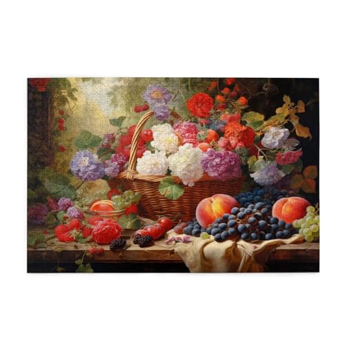 Blume Puzzle Obst Puzzle Große 1500 Teile Erwachsene, Clevere Rätsel, Geschicklichkeitsspiel für die Ganze Familie, Holz Farbenfrohes Jigsaws, Geschenkbox Verpackung, Deko Wohnzimmer 87x57cm E-807 Blume Puzzle Obst Puzzle Große 1500 Teile Erwachsene, Clevere Rätsel, Geschicklichkeitsspiel für die Ganze Familie, Holz Farbenfrohes Jigsaws, Geschenkbox Verpackung, Deko Wohnzimmer 87x57cm E-807 von Wehsaeho