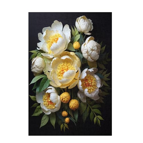 Blume Puzzle Pfingstrose Puzzle Große 5000 Teile Erwachsene, Clevere Rätsel, Geschicklichkeitsspiel für die Ganze Familie, Holz Farbenfrohes Jigsaws mit Geschenkbox, Deko Wohnzimmer 105x156cm D-797 von Wehsaeho