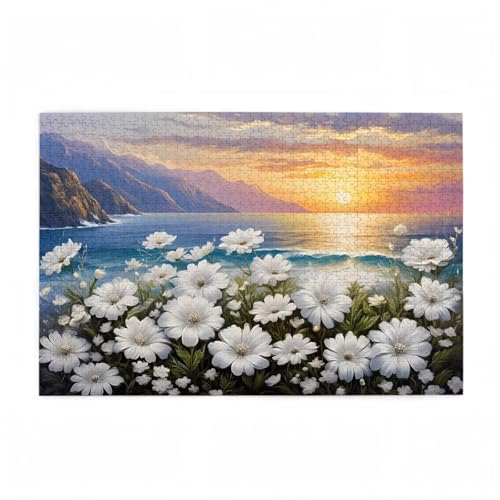 Blume Puzzle Sonnenuntergang Puzzle Große 200 Teile Erwachsene, Clevere Rätsel, Geschicklichkeitsspiel für die Ganze Familie, Holz Farbenfrohes Jigsaws mit Geschenkbox, Deko Wohnzimmer 35x25cm D-61 Blume Puzzle Sonnenuntergang Puzzle Große 200 Teile Erwachsene, Clevere Rätsel, Geschicklichkeitsspiel für die Ganze Familie, Holz Farbenfrohes Jigsaws mit Geschenkbox, Deko Wohnzimmer 35x25cm D-61 von Wehsaeho