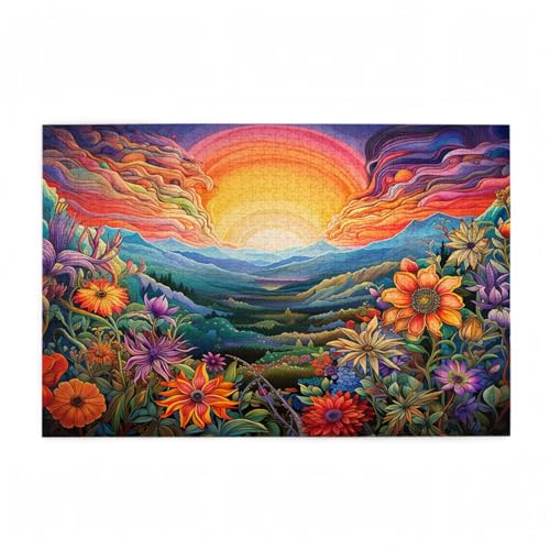 Blume Puzzle Sonnenuntergang Puzzle Große 5000 Teile Erwachsene, Clevere Rätsel, Geschicklichkeitsspiel für die Ganze Familie, Holz Farbenfrohes Jigsaws mit Geschenkbox, Zimmer Deko 105x156cm D-687 Blume Puzzle Sonnenuntergang Puzzle Große 5000 Teile Erwachsene, Clevere Rätsel, Geschicklichkeitsspiel für die Ganze Familie, Holz Farbenfrohes Jigsaws mit Geschenkbox, Zimmer Deko 105x156cm D-687 von Wehsaeho