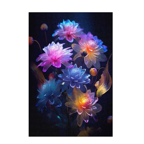 Blume Puzzle Traum Puzzle Große 3000 Teile Erwachsene, Clevere Rätsel, Geschicklichkeitsspiel für die Ganze Familie, Holz Farbenfrohes Jigsaws mit Geschenkbox Verpackung, Zimmer Deko 81x122cm D-1678 von Wehsaeho