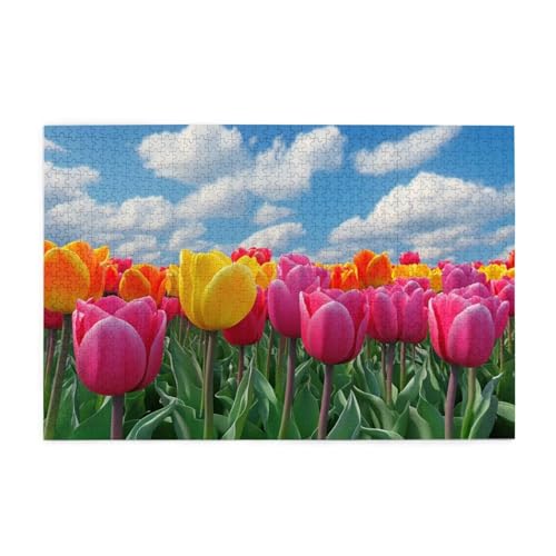Blume Puzzle Tulpe Puzzle 300 Teile Erwachsene, Clevere Rätsel, Geschicklichkeitsspiel für die Ganze Familie, Holz Farbenfrohes Jigsaws mit Geschenkbox Verpackung, Geschenke für Frauen 38x26cm E-316 Blume Puzzle Tulpe Puzzle 300 Teile Erwachsene, Clevere Rätsel, Geschicklichkeitsspiel für die Ganze Familie, Holz Farbenfrohes Jigsaws mit Geschenkbox Verpackung, Geschenke für Frauen 38x26cm E-316 von Wehsaeho