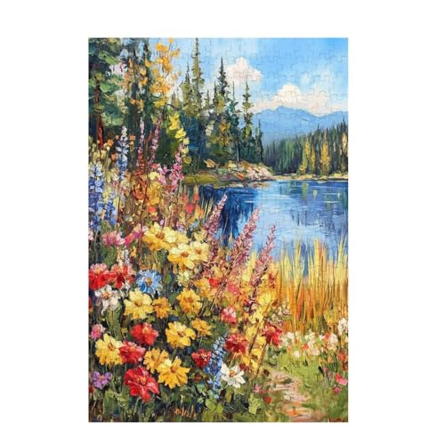 Blume Puzzle Wald Puzzle Große 3000 Teile Erwachsene, Clevere Rätsel, Geschicklichkeitsspiel für die Ganze Familie, Holz Farbenfrohes Jigsaws mit Geschenkbox Verpackung, Zimmer Deko 81x122cm D-870 von Wehsaeho