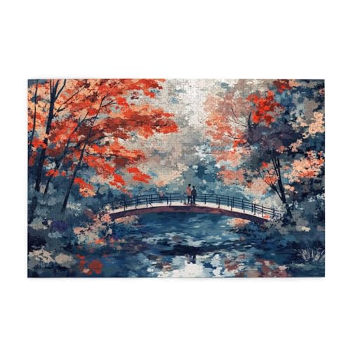 Brücke Puzzle Baum Puzzle Große 1500 Teile Erwachsene, Clevere Rätsel, Geschicklichkeitsspiel für die Ganze Familie, Holz Farbenfrohes Jigsaws mit Geschenkbox, Geschenke für Frauen 87x57cm E-1160 Brücke Puzzle Baum Puzzle Große 1500 Teile Erwachsene, Clevere Rätsel, Geschicklichkeitsspiel für die Ganze Familie, Holz Farbenfrohes Jigsaws mit Geschenkbox, Geschenke für Frauen 87x57cm E-1160 von Wehsaeho