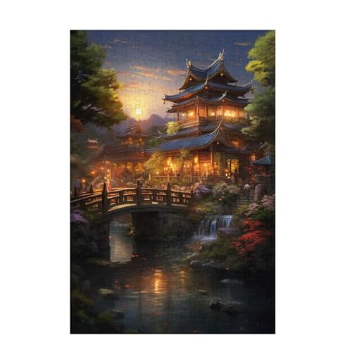 Brücke Puzzle Sonnenuntergang Puzzle Große 3000 Teile Erwachsene, Clevere Rätsel, Geschicklichkeitsspiel für die Ganze Familie, Holz Farbenfrohes Jigsaws mit Geschenkbox, Zimmer Deko 81x122cm D-1675 von Wehsaeho