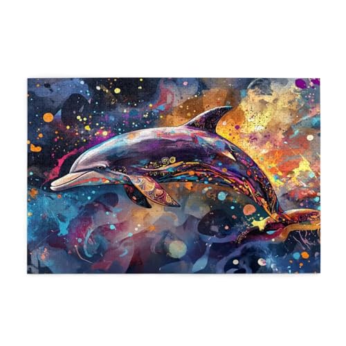 Delphin Puzzle Farbe Puzzle Große 1500 Teile Erwachsene, Clevere Rätsel, Geschicklichkeitsspiel für die Ganze Familie, Holz Farbenfrohes Jigsaws mit Geschenkbox, Geschenke für Frauen 87x57cm E-1625 Delphin Puzzle Farbe Puzzle Große 1500 Teile Erwachsene, Clevere Rätsel, Geschicklichkeitsspiel für die Ganze Familie, Holz Farbenfrohes Jigsaws mit Geschenkbox, Geschenke für Frauen 87x57cm E-1625 von Wehsaeho