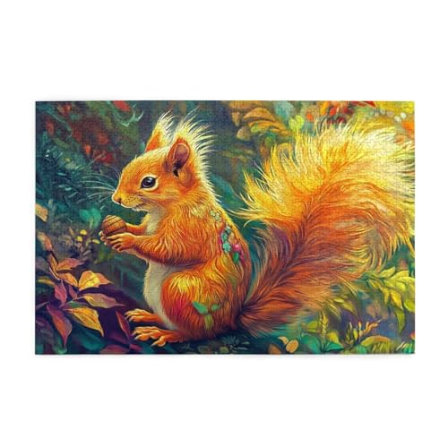 Eichhörnchen Puzzle Tier Puzzle Große 1500 Teile Erwachsene, Clevere Rätsel, Geschicklichkeitsspiel für die Ganze Familie, Holz Farbenfrohes Jigsaws mit Geschenkbox, Deko Wohnzimmer 87x57cm E-1411 Eichhörnchen Puzzle Tier Puzzle Große 1500 Teile Erwachsene, Clevere Rätsel, Geschicklichkeitsspiel für die Ganze Familie, Holz Farbenfrohes Jigsaws mit Geschenkbox, Deko Wohnzimmer 87x57cm E-1411 von Wehsaeho