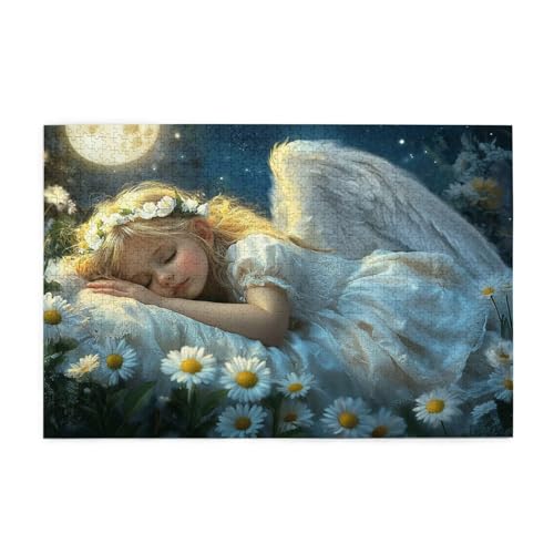 Engel Puzzle Sternenhimmel Puzzle Große 1500 Teile Erwachsene, Clevere Rätsel, Geschicklichkeitsspiel für die Ganze Familie, Holz Farbenfrohes Jigsaws mit Geschenkbox, Deko Wohnzimmer 87x57cm E-1813 von Wehsaeho