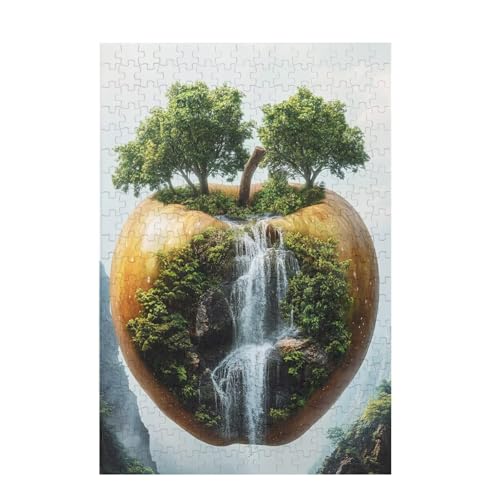 Fallen Puzzle Berg Puzzle Große 1500 Teile Erwachsene, Clevere Rätsel, Geschicklichkeitsspiel für die Ganze Familie, Holz Farbenfrohes Jigsaws mit Geschenkbox Verpackung, Zimmer Deko 87x57cm D-1033 von Wehsaeho