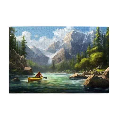 Fallen Puzzle Wald Puzzle Große 1500 Teile Erwachsene, Clevere Rätsel, Geschicklichkeitsspiel für die Ganze Familie, Holz Farbenfrohes Jigsaws mit Geschenkbox, Geschenke für Frauen 87x57cm E-387 von Wehsaeho