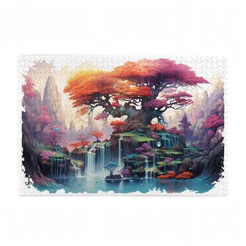 Farbe Puzzle Baum des Lebens Puzzle Große 200 Teile Erwachsene, Clevere Rätsel, Geschicklichkeitsspiel für die Ganze Familie, Holz Farbenfrohes Jigsaws mit Geschenkbox, Deko Wohnzimmer 35x25cm D-569 Farbe Puzzle Baum des Lebens Puzzle Große 200 Teile Erwachsene, Clevere Rätsel, Geschicklichkeitsspiel für die Ganze Familie, Holz Farbenfrohes Jigsaws mit Geschenkbox, Deko Wohnzimmer 35x25cm D-569 von Wehsaeho