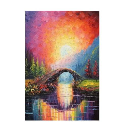 Farbe Puzzle Brücke Puzzle Große 3000 Teile Erwachsene, Clevere Rätsel, Geschicklichkeitsspiel für die Ganze Familie, Holz Farbenfrohes Jigsaws mit Geschenkbox Verpackung, Zimmer Deko 81x122cm D-874 von Wehsaeho