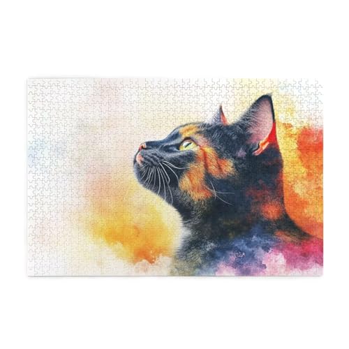 Farbe Puzzle Katze Puzzle Große 1500 Teile Erwachsene, Clevere Rätsel, Geschicklichkeitsspiel für die Ganze Familie, Holz Farbenfrohes Jigsaws mit Geschenkbox, Geschenke für Frauen 87x57cm E-1849 Farbe Puzzle Katze Puzzle Große 1500 Teile Erwachsene, Clevere Rätsel, Geschicklichkeitsspiel für die Ganze Familie, Holz Farbenfrohes Jigsaws mit Geschenkbox, Geschenke für Frauen 87x57cm E-1849 von Wehsaeho
