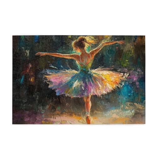 Frau Puzzle Ballett Puzzle Große 1500 Teile Erwachsene, Clevere Rätsel, Geschicklichkeitsspiel für die Ganze Familie, Holz Farbenfrohes Jigsaws mit Geschenkbox, Geschenke für Frauen 87x57cm E-1026 von Wehsaeho