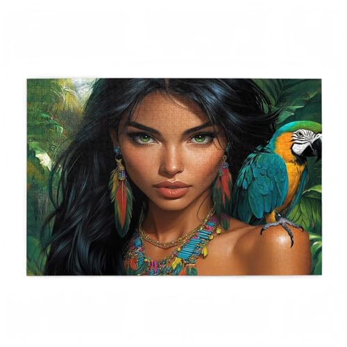 Frau Puzzle Bird Puzzle Große 2000 Teile Erwachsene, Clevere Rätsel, Geschicklichkeitsspiel für die Ganze Familie, Holz Farbenfrohes Jigsaws mit Geschenkbox Verpackung, Zimmer Deko 99x70cm D-478 von Wehsaeho