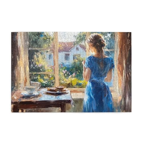 Frau Puzzle Fensterbank Puzzle 300 Teile Erwachsene, Clevere Rätsel, Geschicklichkeitsspiel für die Ganze Familie, Holz Farbenfrohes Jigsaws, Geschenkbox Verpackung, Deko Wohnzimmer 38x26cm E-1351 Frau Puzzle Fensterbank Puzzle 300 Teile Erwachsene, Clevere Rätsel, Geschicklichkeitsspiel für die Ganze Familie, Holz Farbenfrohes Jigsaws, Geschenkbox Verpackung, Deko Wohnzimmer 38x26cm E-1351 von Wehsaeho