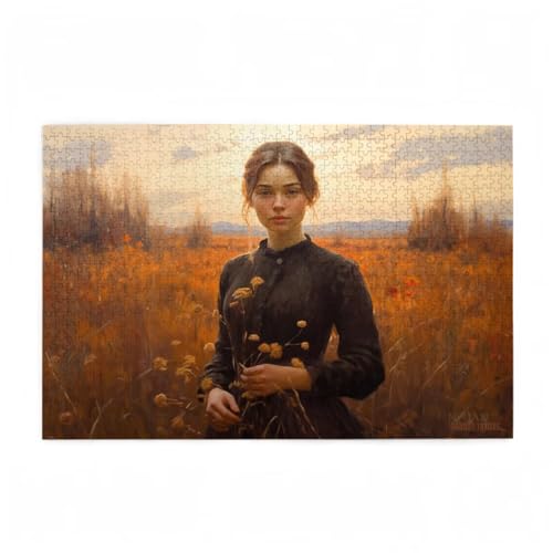 Frau Puzzle Herbst Puzzle Große 2000 Teile Erwachsene, Clevere Rätsel, Geschicklichkeitsspiel für die Ganze Familie, Holz Farbenfrohes Jigsaws mit Geschenkbox Verpackung, Zimmer Deko 99x70cm D-153 von Wehsaeho