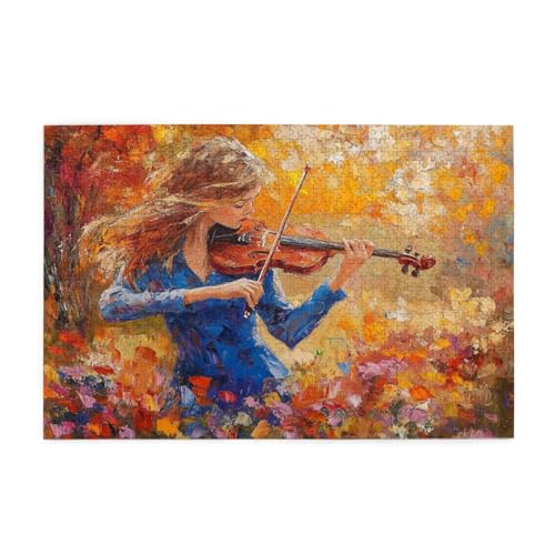 Frau Puzzle Herbst Puzzle Große 5000 Teile Erwachsene, Clevere Rätsel, Geschicklichkeitsspiel für die Ganze Familie, Holz Farbenfrohes Jigsaws mit Geschenkbox, Geschenke für Frauen 105x156cm E-1834 von Wehsaeho