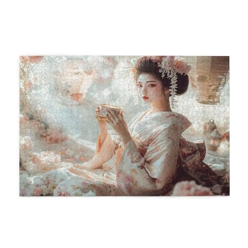 Frau Puzzle Japan Puzzle Große 5000 Teile Erwachsene, Clevere Rätsel, Geschicklichkeitsspiel für die Ganze Familie, Holz Farbenfrohes Jigsaws mit Geschenkbox, Geschenke für Frauen 105x156cm E-1824 von Wehsaeho