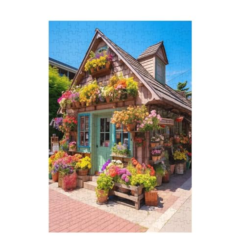 Garten Puzzle Blume Puzzle Große 1000 Teile Erwachsene, Clevere Rätsel, Geschicklichkeitsspiel für die Ganze Familie, Holz Farbenfrohes Jigsaws mit Geschenkbox Verpackung, Zimmer Deko 75x50cm D-1432 von Wehsaeho