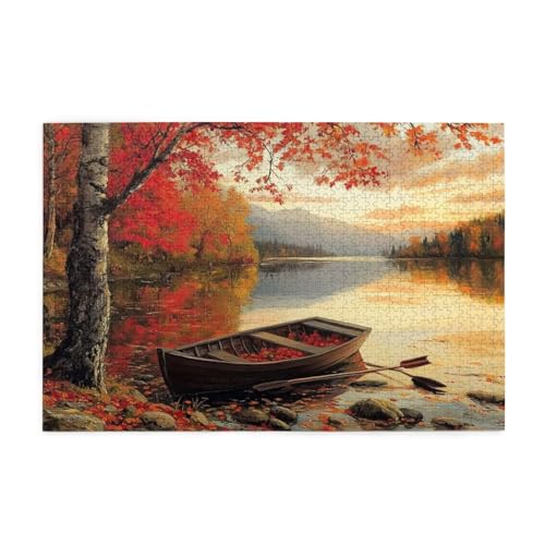 Herbst Puzzle Boot Puzzle 300 Teile Erwachsene, Clevere Rätsel, Geschicklichkeitsspiel für die Ganze Familie, Holz Farbenfrohes Jigsaws mit Geschenkbox Verpackung, Geschenke für Frauen 38x26cm E-187 Herbst Puzzle Boot Puzzle 300 Teile Erwachsene, Clevere Rätsel, Geschicklichkeitsspiel für die Ganze Familie, Holz Farbenfrohes Jigsaws mit Geschenkbox Verpackung, Geschenke für Frauen 38x26cm E-187 von Wehsaeho