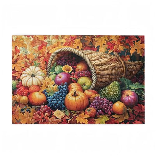 Herbst Puzzle Ostern Puzzle Große 200 Teile Erwachsene, Clevere Rätsel, Geschicklichkeitsspiel für die Ganze Familie, Holz Farbenfrohes Jigsaws mit Geschenkbox Verpackung, Zimmer Deko 35x25cm D-157 von Wehsaeho