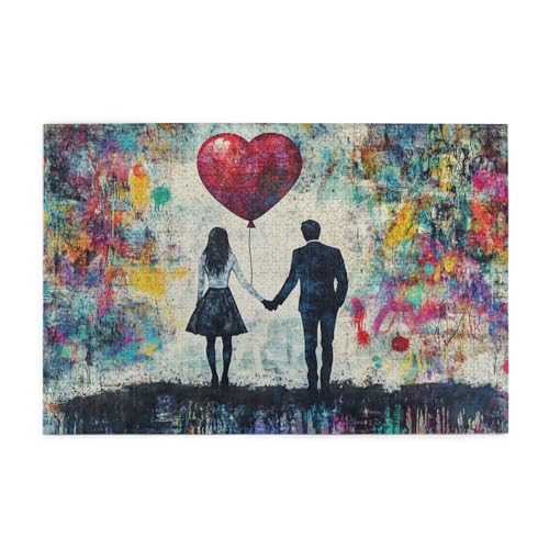 Herz Puzzle Paar Puzzle Große 1500 Teile Erwachsene, Clevere Rätsel, Geschicklichkeitsspiel für die Ganze Familie, Holz Farbenfrohes Jigsaws, Geschenkbox Verpackung, Geschenke für Frauen 87x57cm E-722 Herz Puzzle Paar Puzzle Große 1500 Teile Erwachsene, Clevere Rätsel, Geschicklichkeitsspiel für die Ganze Familie, Holz Farbenfrohes Jigsaws, Geschenkbox Verpackung, Geschenke für Frauen 87x57cm E-722 von Wehsaeho