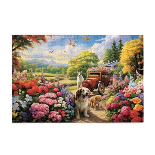 Hund Puzzle Blume Puzzle Große 5000 Teile Erwachsene, Clevere Rätsel, Geschicklichkeitsspiel für die Ganze Familie, Holz Farbenfrohes Jigsaws mit Geschenkbox, Geschenke für Frauen 105x156cm E-159 Hund Puzzle Blume Puzzle Große 5000 Teile Erwachsene, Clevere Rätsel, Geschicklichkeitsspiel für die Ganze Familie, Holz Farbenfrohes Jigsaws mit Geschenkbox, Geschenke für Frauen 105x156cm E-159 von Wehsaeho