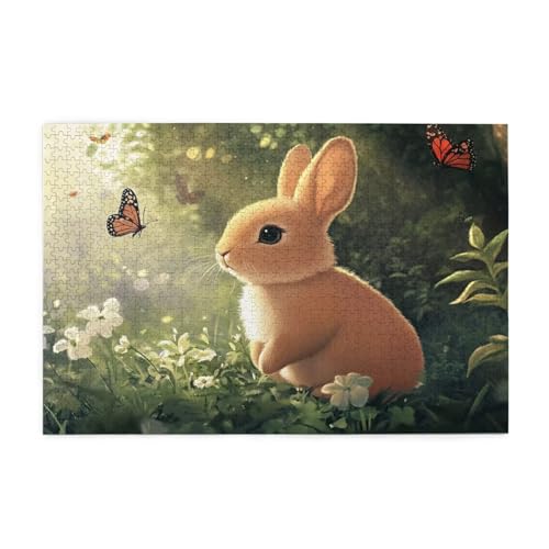 Kaninchen Puzzle Schmetterling Puzzle Große 1500 Teile Erwachsene, Clevere Rätsel, Geschicklichkeitsspiel für die Ganze Familie, Holz Farbenfrohes Jigsaws, Geschenke für Frauen 87x57cm E-1642 Kaninchen Puzzle Schmetterling Puzzle Große 1500 Teile Erwachsene, Clevere Rätsel, Geschicklichkeitsspiel für die Ganze Familie, Holz Farbenfrohes Jigsaws, Geschenke für Frauen 87x57cm E-1642 von Wehsaeho