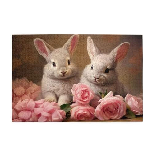 Kaninchen Puzzle Tier Puzzle Große 1500 Teile Erwachsene, Clevere Rätsel, Geschicklichkeitsspiel für die Ganze Familie, Holz Farbenfrohes Jigsaws mit Geschenkbox, Geschenke für Frauen 87x57cm E-7 Kaninchen Puzzle Tier Puzzle Große 1500 Teile Erwachsene, Clevere Rätsel, Geschicklichkeitsspiel für die Ganze Familie, Holz Farbenfrohes Jigsaws mit Geschenkbox, Geschenke für Frauen 87x57cm E-7 von Wehsaeho