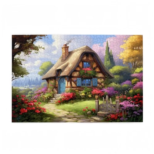Karikatur Puzzle Baum Puzzle Große 200 Teile Erwachsene, Clevere Rätsel, Geschicklichkeitsspiel für die Ganze Familie, Holz Farbenfrohes Jigsaws mit Geschenkbox Verpackung, Zimmer Deko 35x25cm D-560 von Wehsaeho