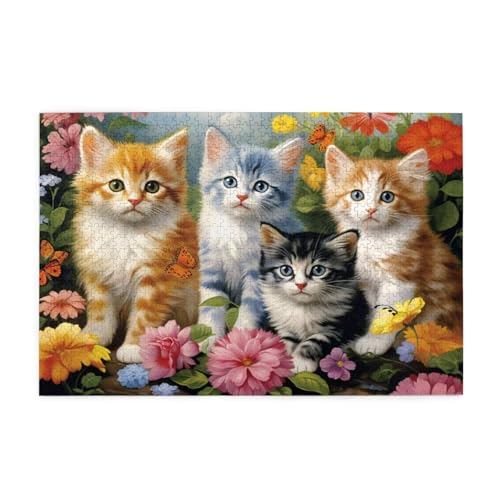 Katze Puzzle Blume Puzzle 300 Teile Erwachsene, Clevere Rätsel, Geschicklichkeitsspiel für die Ganze Familie, Holz Farbenfrohes Jigsaws mit Geschenkbox Verpackung, Geschenke für Frauen 38x26cm E-887 Katze Puzzle Blume Puzzle 300 Teile Erwachsene, Clevere Rätsel, Geschicklichkeitsspiel für die Ganze Familie, Holz Farbenfrohes Jigsaws mit Geschenkbox Verpackung, Geschenke für Frauen 38x26cm E-887 von Wehsaeho