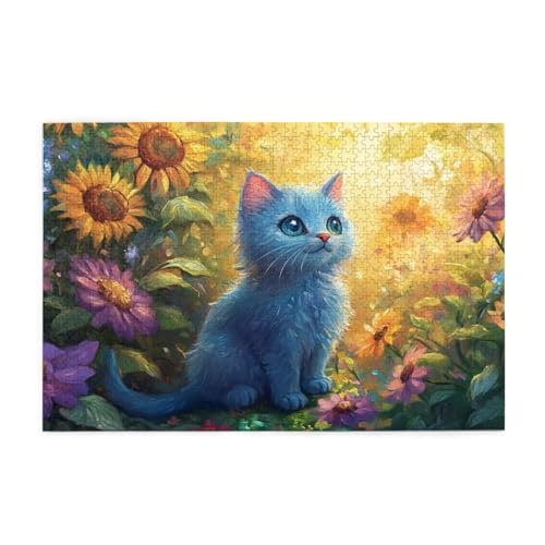 Katze Puzzle Blume Puzzle Große 1500 Teile Erwachsene, Clevere Rätsel, Geschicklichkeitsspiel für die Ganze Familie, Holz Farbenfrohes Jigsaws mit Geschenkbox, Geschenke für Frauen 87x57cm E-258 Katze Puzzle Blume Puzzle Große 1500 Teile Erwachsene, Clevere Rätsel, Geschicklichkeitsspiel für die Ganze Familie, Holz Farbenfrohes Jigsaws mit Geschenkbox, Geschenke für Frauen 87x57cm E-258 von Wehsaeho
