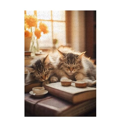 Katze Puzzle Blume Puzzle Große 200 Teile Erwachsene, Clevere Rätsel, Geschicklichkeitsspiel für die Ganze Familie, Holz Farbenfrohes Jigsaws mit Geschenkbox Verpackung, Zimmer Deko 35x25cm D-1308 Katze Puzzle Blume Puzzle Große 200 Teile Erwachsene, Clevere Rätsel, Geschicklichkeitsspiel für die Ganze Familie, Holz Farbenfrohes Jigsaws mit Geschenkbox Verpackung, Zimmer Deko 35x25cm D-1308 von Wehsaeho