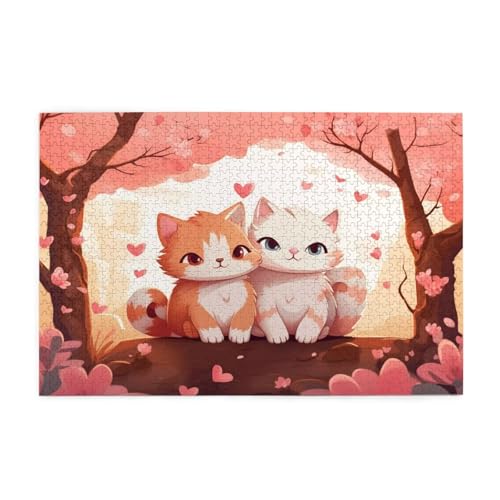 Katze Puzzle Herz Puzzle Große 1500 Teile Erwachsene, Clevere Rätsel, Geschicklichkeitsspiel für die Ganze Familie, Holz Farbenfrohes Jigsaws, Geschenkbox Verpackung, Deko Wohnzimmer 87x57cm E-837 Katze Puzzle Herz Puzzle Große 1500 Teile Erwachsene, Clevere Rätsel, Geschicklichkeitsspiel für die Ganze Familie, Holz Farbenfrohes Jigsaws, Geschenkbox Verpackung, Deko Wohnzimmer 87x57cm E-837 von Wehsaeho