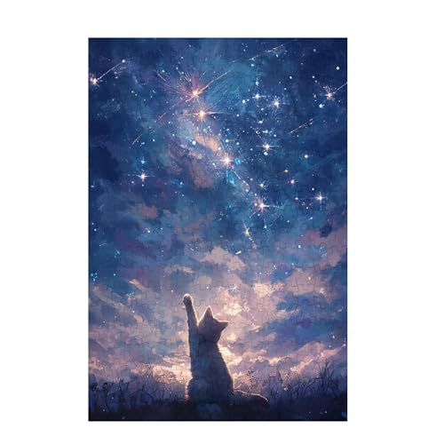 Katze Puzzle Sternenhimmel Puzzle Große 6000 Teile Erwachsene, Clevere Rätsel, Geschicklichkeitsspiel für die Ganze Familie, Holz Farbenfrohes Jigsaws mit Geschenkbox, Deko Wohnzimmer 105x179cm D-922 Katze Puzzle Sternenhimmel Puzzle Große 6000 Teile Erwachsene, Clevere Rätsel, Geschicklichkeitsspiel für die Ganze Familie, Holz Farbenfrohes Jigsaws mit Geschenkbox, Deko Wohnzimmer 105x179cm D-922 von Wehsaeho