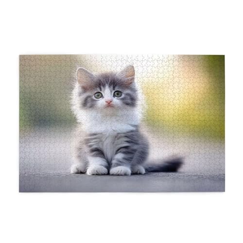 Katze Puzzle Tier Puzzle 300 Teile Erwachsene, Clevere Rätsel, Geschicklichkeitsspiel für die Ganze Familie, Holz Farbenfrohes Jigsaws mit Geschenkbox Verpackung, Geschenke für Frauen 38x26cm E-776 Katze Puzzle Tier Puzzle 300 Teile Erwachsene, Clevere Rätsel, Geschicklichkeitsspiel für die Ganze Familie, Holz Farbenfrohes Jigsaws mit Geschenkbox Verpackung, Geschenke für Frauen 38x26cm E-776 von Wehsaeho