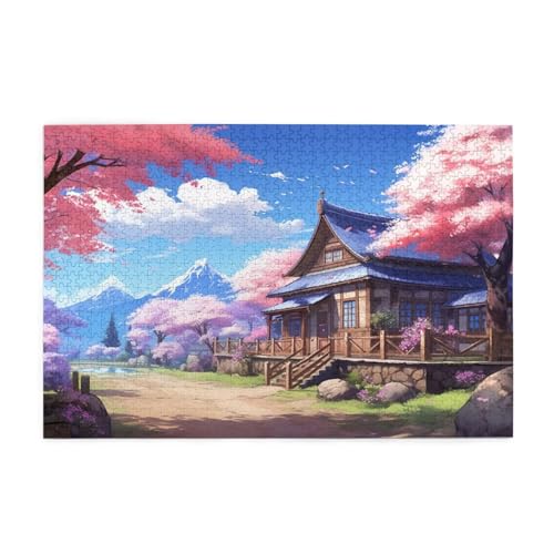 Kirschblüten Puzzle Japan Puzzle Große 1500 Teile Erwachsene, Clevere Rätsel, Geschicklichkeitsspiel für die Ganze Familie, Holz Farbenfrohes Jigsaws mit Geschenkbox, Deko Wohnzimmer 87x57cm E-127 Kirschblüten Puzzle Japan Puzzle Große 1500 Teile Erwachsene, Clevere Rätsel, Geschicklichkeitsspiel für die Ganze Familie, Holz Farbenfrohes Jigsaws mit Geschenkbox, Deko Wohnzimmer 87x57cm E-127 von Wehsaeho