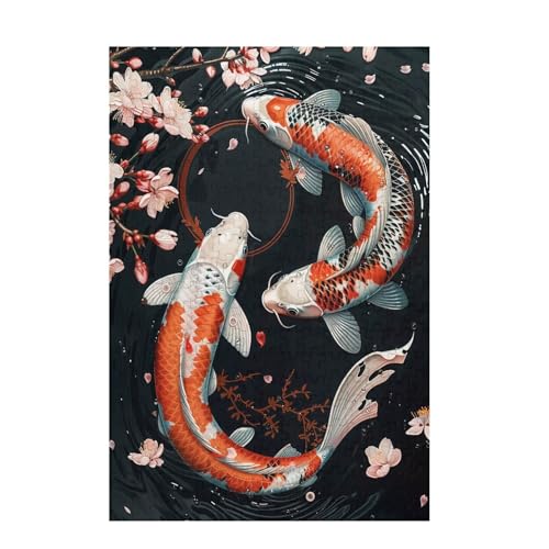 Koi Puzzle Blume Puzzle Große 300 Teile Erwachsene, Clevere Rätsel, Geschicklichkeitsspiel für die Ganze Familie, Holz Farbenfrohes Jigsaws mit Geschenkbox Verpackung, Zimmer Deko 38x26cm D-791 Koi Puzzle Blume Puzzle Große 300 Teile Erwachsene, Clevere Rätsel, Geschicklichkeitsspiel für die Ganze Familie, Holz Farbenfrohes Jigsaws mit Geschenkbox Verpackung, Zimmer Deko 38x26cm D-791 von Wehsaeho