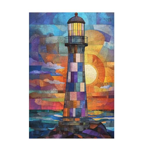 Landschaft Puzzle Abstrakt Puzzle Große 1000 Teile Erwachsene, Clevere Rätsel, Geschicklichkeitsspiel für die Ganze Familie, Holz Farbenfrohes Jigsaws mit Geschenkbox, Deko Wohnzimmer 75x50cm D-950 von Wehsaeho