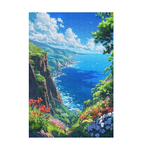 Landschaft Puzzle Bird Puzzle Große 200 Teile Erwachsene, Clevere Rätsel, Geschicklichkeitsspiel für die Ganze Familie, Holz Farbenfrohes Jigsaws mit Geschenkbox Verpackung, Zimmer Deko 35x25cm D-880 von Wehsaeho