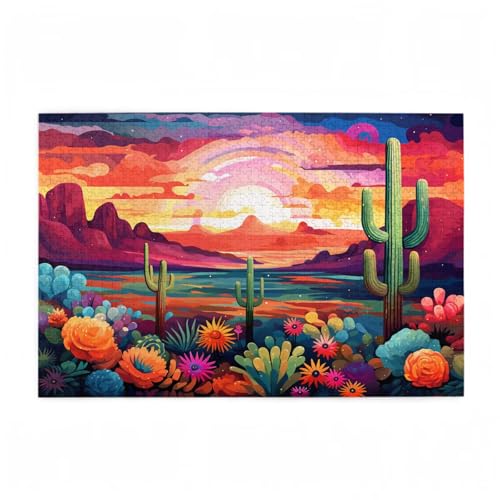 Landschaft Puzzle Blume Puzzle Große 200 Teile Erwachsene, Clevere Rätsel, Geschicklichkeitsspiel für die Ganze Familie, Holz Farbenfrohes Jigsaws mit Geschenkbox, Geschenke für Frauen 35x25cm D-683 von Wehsaeho