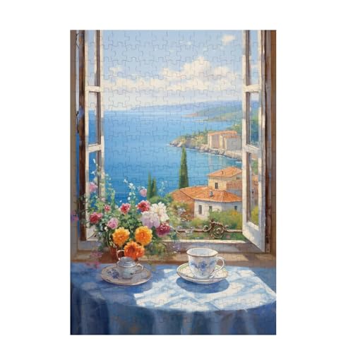 Landschaft Puzzle Küche Puzzle Große 200 Teile Erwachsene, Clevere Rätsel, Geschicklichkeitsspiel für die Ganze Familie, Holz Farbenfrohes Jigsaws mit Geschenkbox, Geschenke für Frauen 35x25cm D-1360 von Wehsaeho