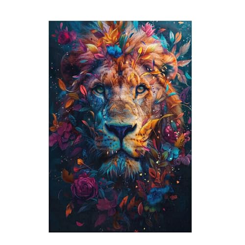 Löwe Puzzle Blume Puzzle Große 2000 Teile Erwachsene, Clevere Rätsel, Geschicklichkeitsspiel für die Ganze Familie, Holz Farbenfrohes Jigsaws mit Geschenkbox Verpackung, Zimmer Deko 99x70cm D-952 Löwe Puzzle Blume Puzzle Große 2000 Teile Erwachsene, Clevere Rätsel, Geschicklichkeitsspiel für die Ganze Familie, Holz Farbenfrohes Jigsaws mit Geschenkbox Verpackung, Zimmer Deko 99x70cm D-952 von Wehsaeho